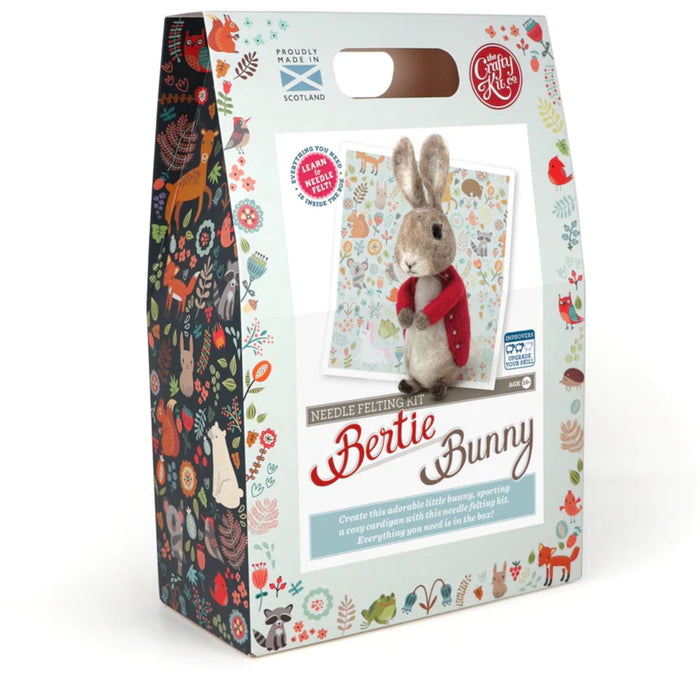 The Crafty Kit Co Bertie Bunny Needle Felting Kit