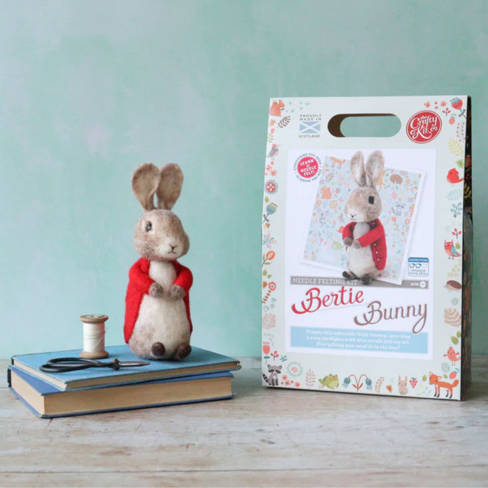 The Crafty Kit Co Bertie Bunny Needle Felting Kit