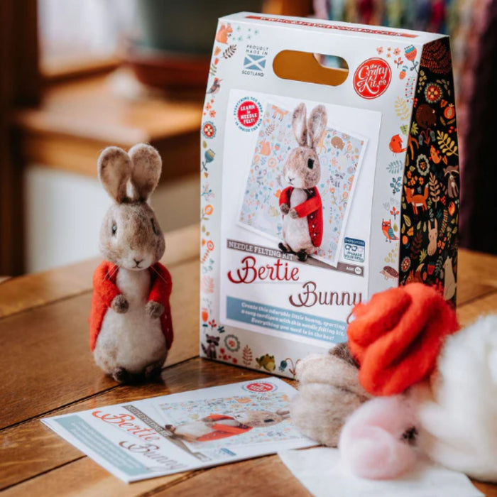 The Crafty Kit Co Bertie Bunny Needle Felting Kit