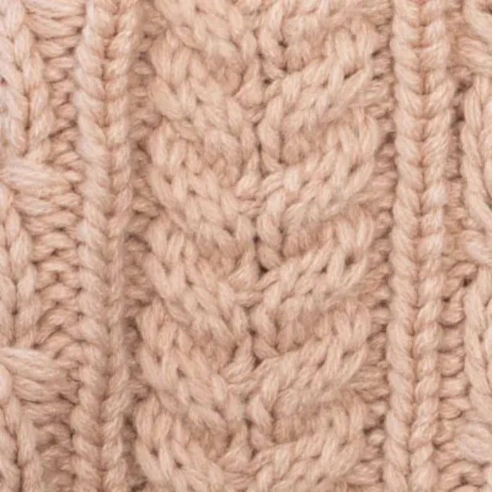 Arran Traditions Arran Cable Button Scarf - Blush Pink