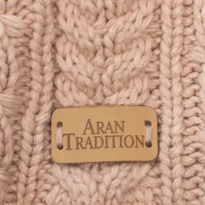 Arran Traditions Arran Cable Button Scarf - Blush Pink