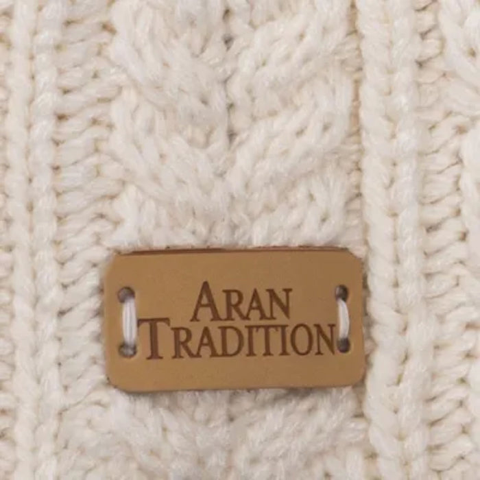 Arran Traditions Arran Cable Button Scarf - Cream