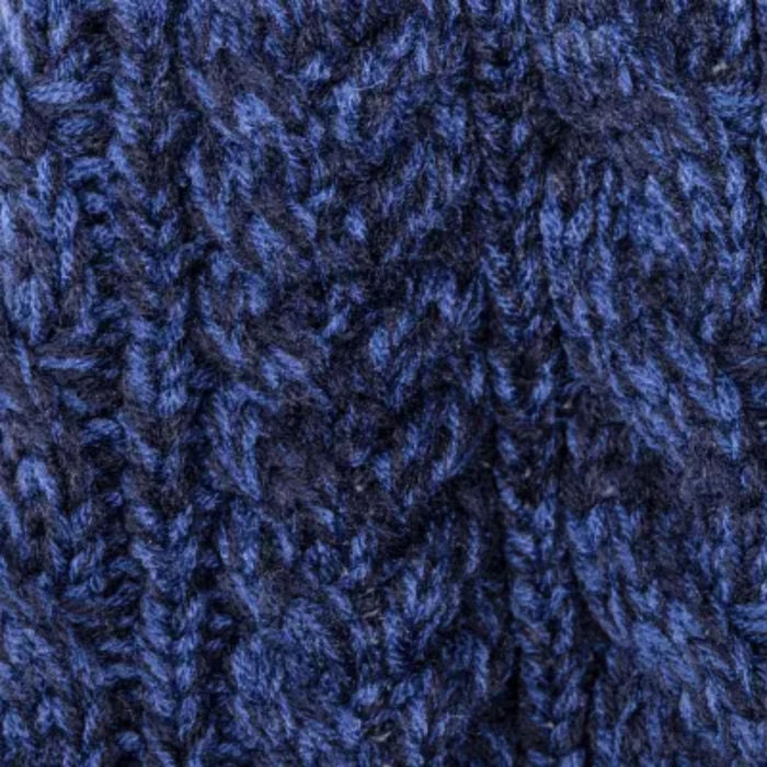 Arran Traditions Arran Cable Button Scarf - Navy Blue