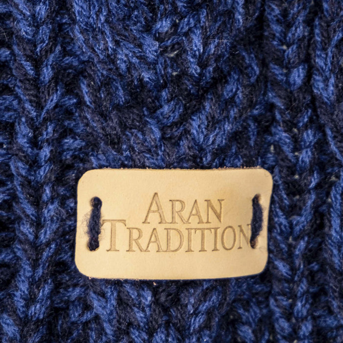 Arran Traditions Arran Cable Button Scarf - Navy Blue