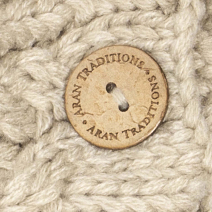 Arran Traditions Arran Cable Button Scarf - Oat Mix