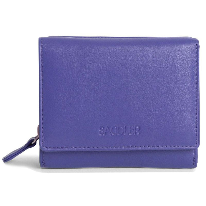 Saddler "Carla" Compact Trifold Leather Wallet Purse - Available in 7 Colours