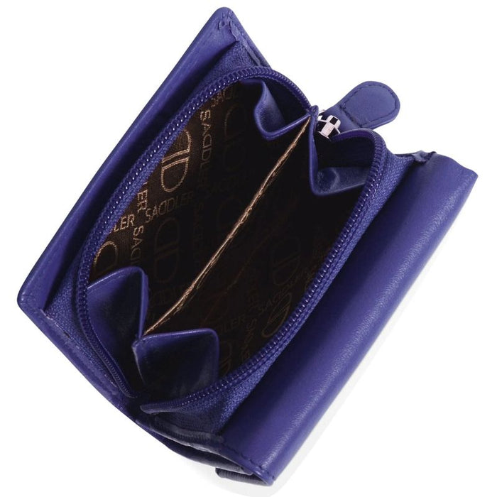 Saddler "Carla" Compact Trifold Leather Wallet Purse - Available in 7 Colours