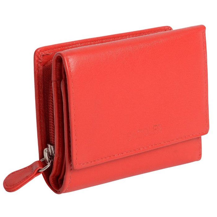 Saddler "Carla" Compact Trifold Leather Wallet Purse - Available in 7 Colours