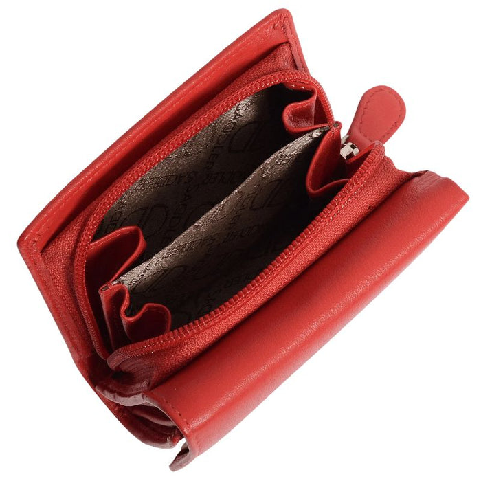 Saddler "Carla" Compact Trifold Leather Wallet Purse - Available in 7 Colours