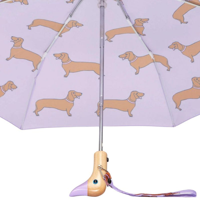 Original Duckhead Compact Umbrella - Dachshund Dog Lilac