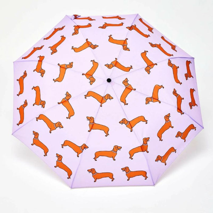Original Duckhead Compact Umbrella - Dachshund Dog Lilac