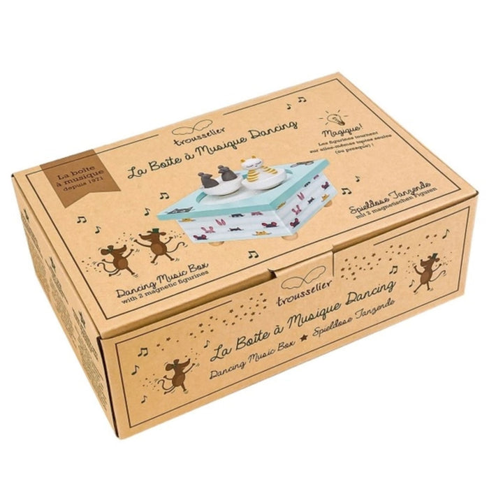 Trousselier Dancing Cat & Mouse Music Box