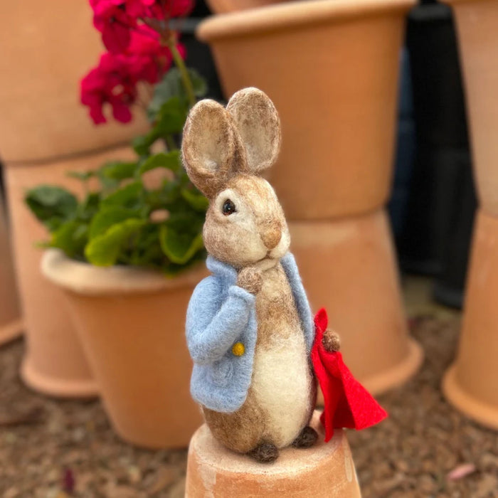 The Crafty Kit Co Beatrix Potter Peter Rabbit and his Pocket Handkerchief Needle Felting Kit