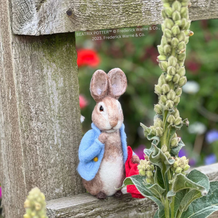 The Crafty Kit Co Beatrix Potter Peter Rabbit and his Pocket Handkerchief Needle Felting Kit