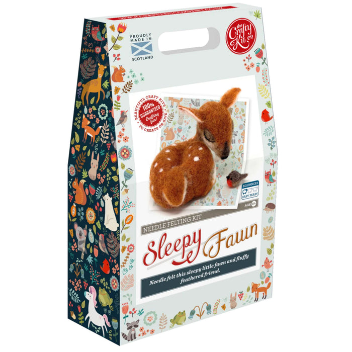 The Crafty Kit Co Sleepy Fawn Needle Felting Kit