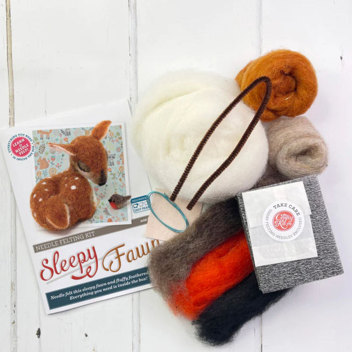 The Crafty Kit Co Sleepy Fawn Needle Felting Kit