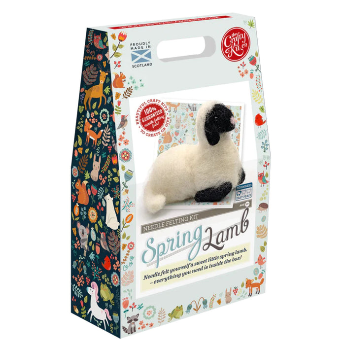 The Crafty Kit Co Spring Lamb Needle Felting Kit