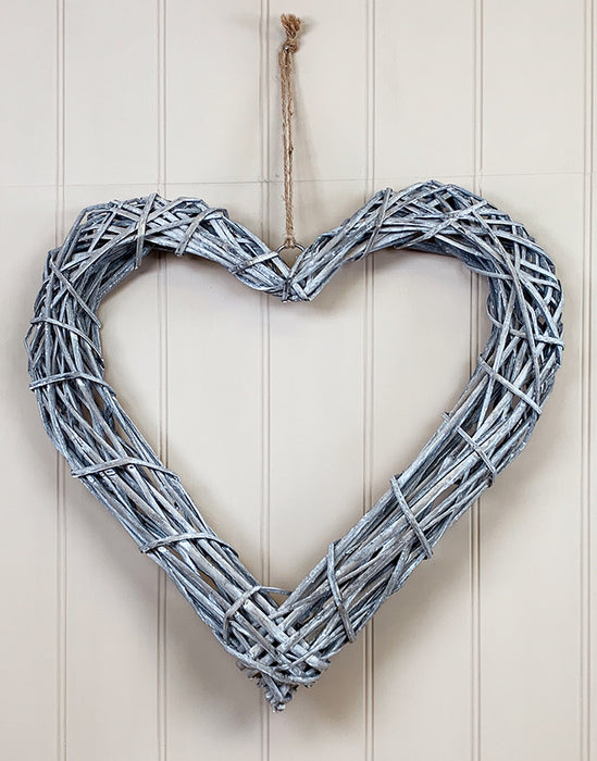 Rustic Rattan Heart 50cm