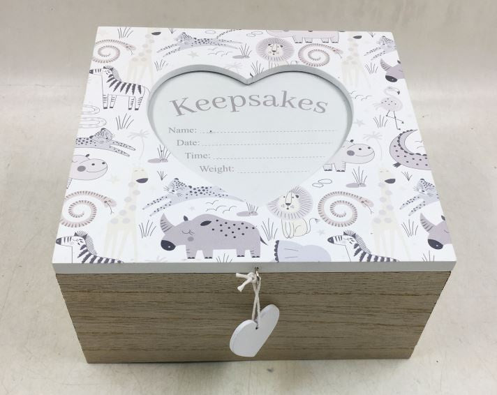 Baby Animal Keepsakes Box 20cm