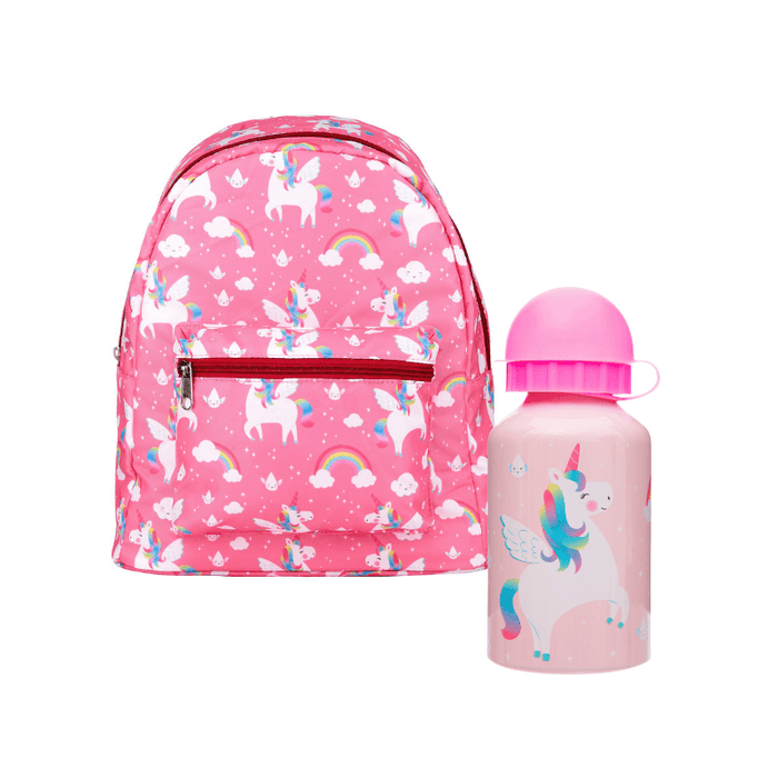 Unicorn Backpack & Water Bottle Gift Bundle