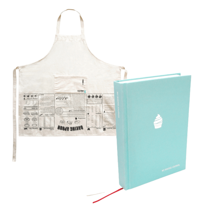 Baking Apron & Baking Journal Gift Bundle