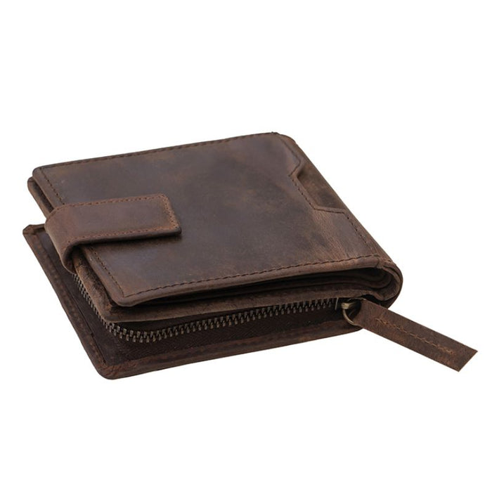 Primehide Luxury Brown Leather Alperto Bifold Wallet RFID Blocking