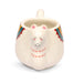 image of a mug shaped as a llama with a friendly smiling face