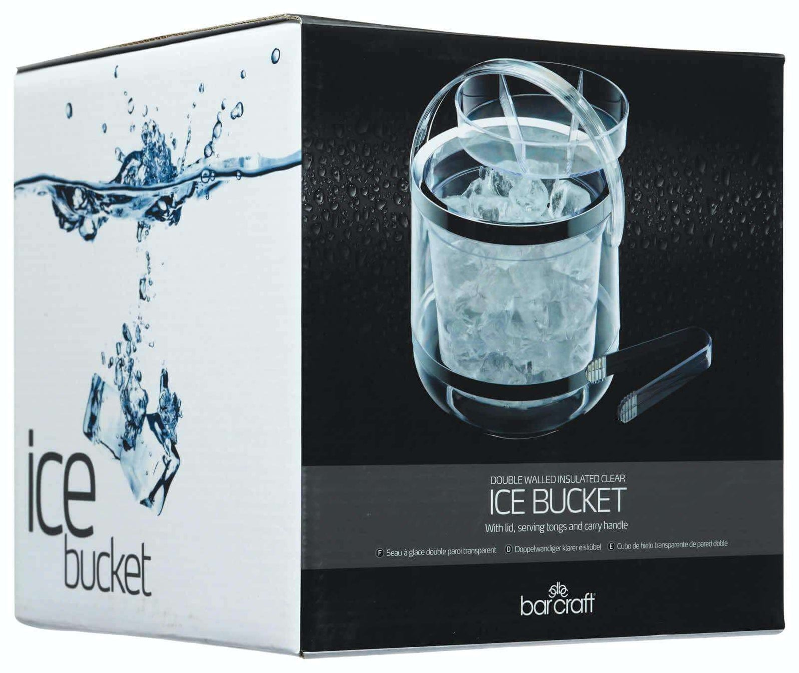 BarCraft Acrylic Double Walled Insulated Ice Bucket —