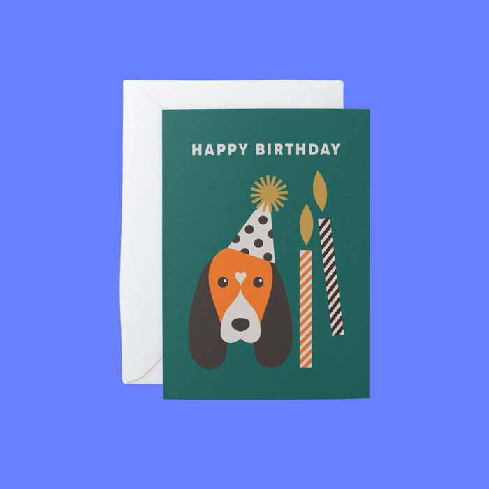 Birthday Card - Party Dog