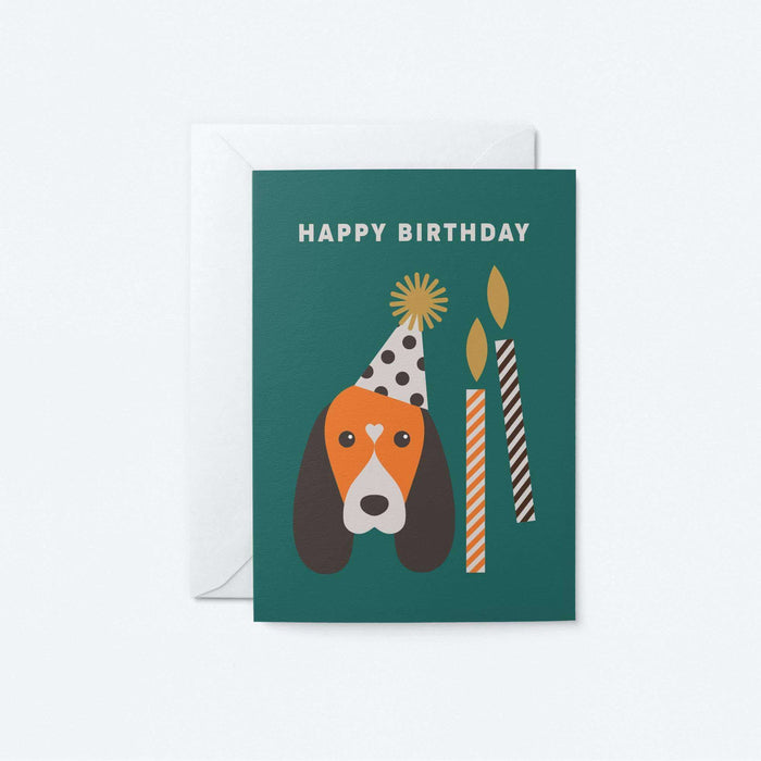 Birthday Card - Party Dog