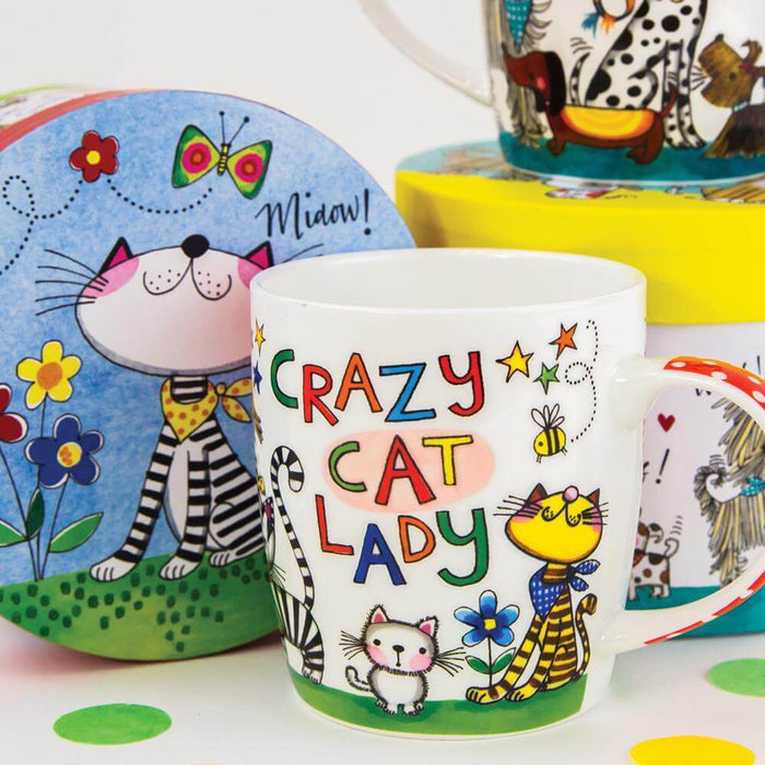 China Mug with Crazy Cat Lady Design