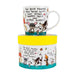 image of a predominatly white mug with cartoon dog illustrations at the bottom and the words 'the best friends are those with wet noses, waggy tails and sloppy kisses!' written at the top.the mug is sat on top of a hat style gift box.