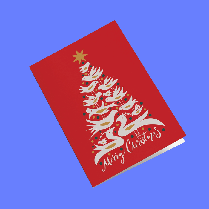 Christmas Greeting Card Red & Green