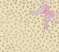 image of a square of wrapping paper, the paper is cream in colour with lots of gold stars, in the centre of the gift wrap paper is a silver paper gift wrapping bow