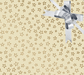 image of a square of wrapping paper, the paper is cream in colour with lots of gold stars