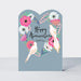  a Happy Anniversary Card with Birds & Floral Heart Design