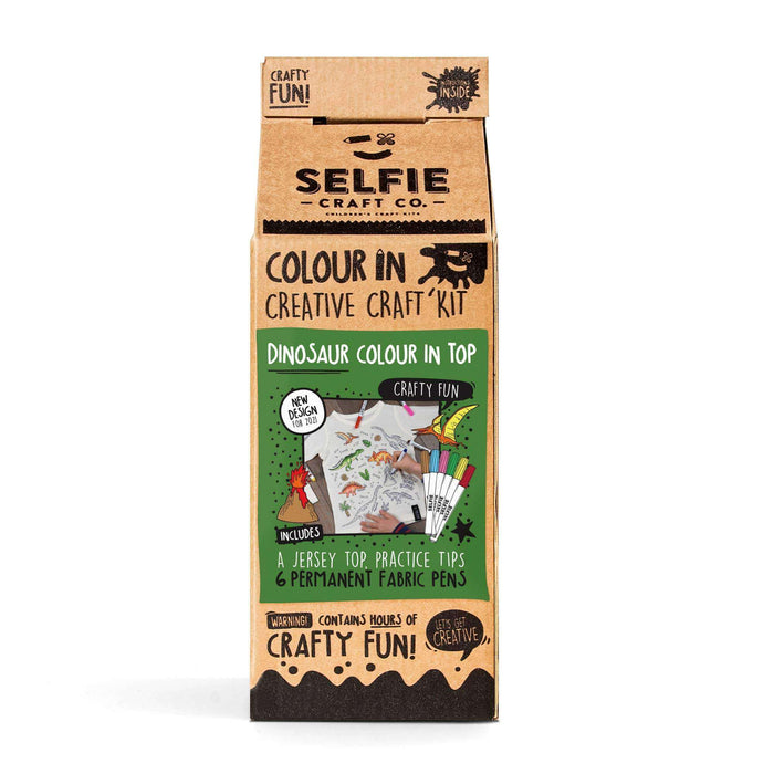 Selfie Craft Co Dinosaur Colour In Top