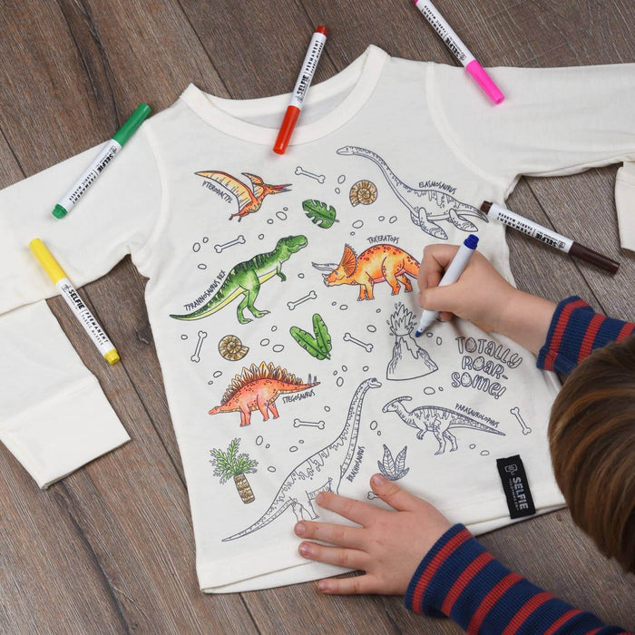 Selfie Craft Co Dinosaur Colour In Top