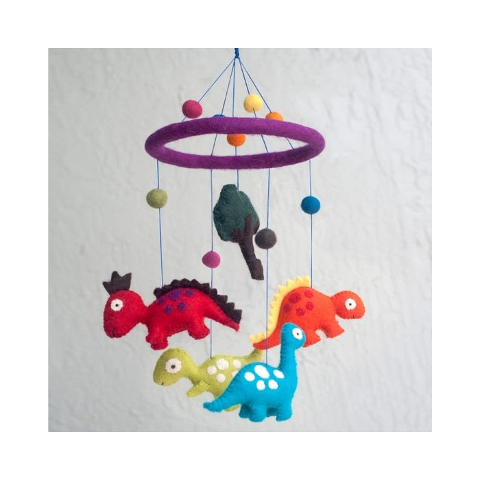 Dinosaur Cot Mobile Felt Baby Nursery Mobile