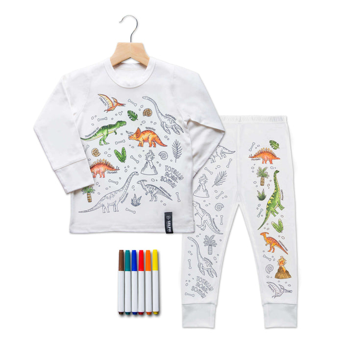 Selfie Craft Co Dinosaur Colour In Pyjamas