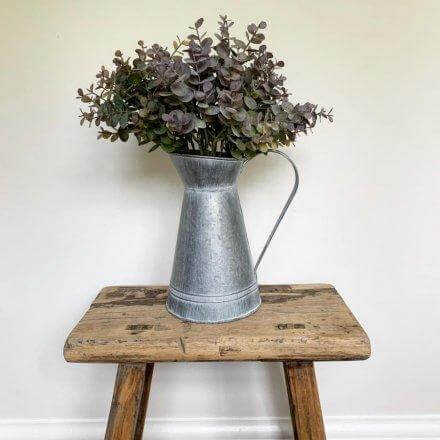 Distressed Metal Vase 23cm