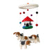 This delightful felt Dog and Dog House Mobile by The Winding Road is a beautiful addition to your Nursery. Featuring four cute dogs and a dog house. Approximately 20" tall and 7.5" wide. Handmade from 100% natural wool. No chemicals are used during production.