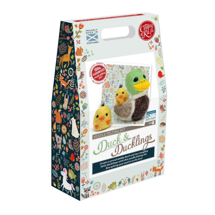 The Crafty Kit Co Duck & Ducklings Needle Felting Kit