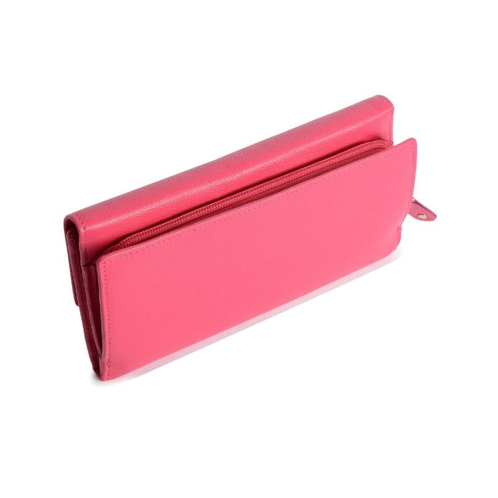 Saddler "Ella" Large Multi-Section Leather Clutch Purse - Available in 7 Colours