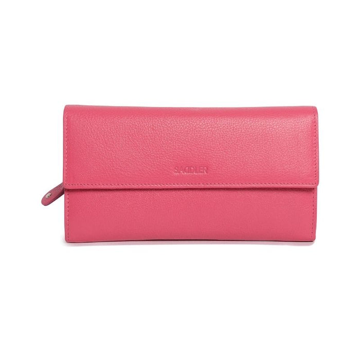 Saddler "Ella" Large Multi-Section Leather Clutch Purse - Available in 7 Colours