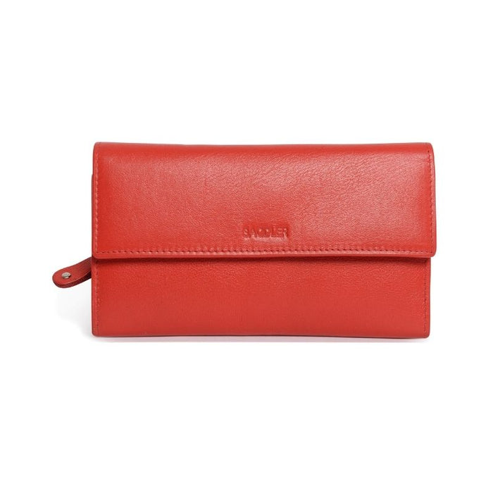 Saddler "Ella" Large Multi-Section Leather Clutch Purse - Available in 7 Colours