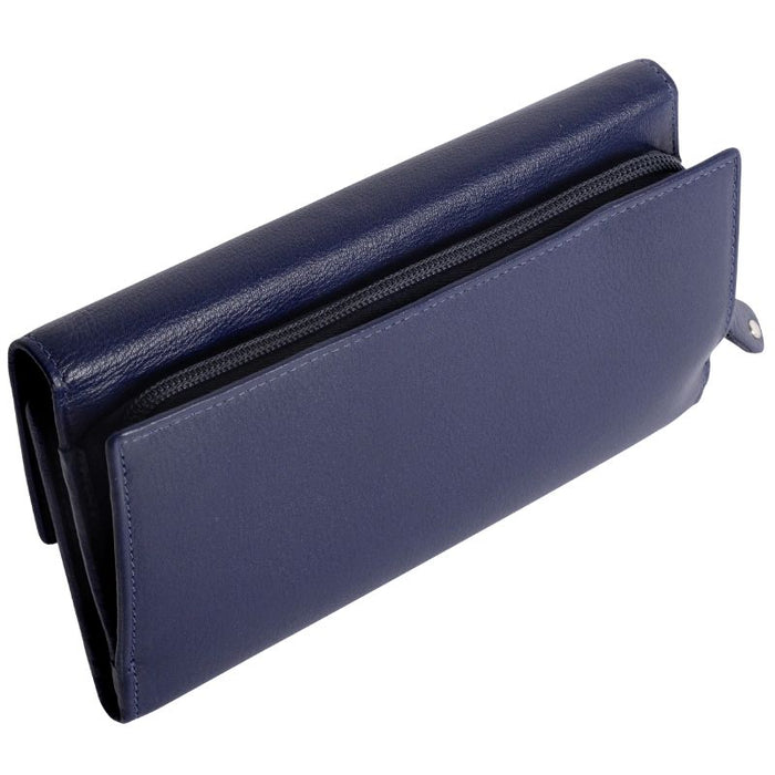 Saddler "Ella" Large Multi-Section Leather Clutch Purse - Available in 6 Colours