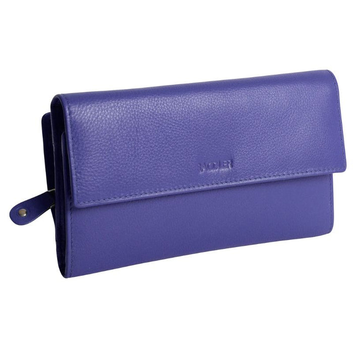 Saddler "Ella" Large Multi-Section Leather Clutch Purse - Available in 7 Colours