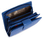 Image of a saddler emily medium bifold purse wallet with zipper coin purse in Blue. It is made from leather