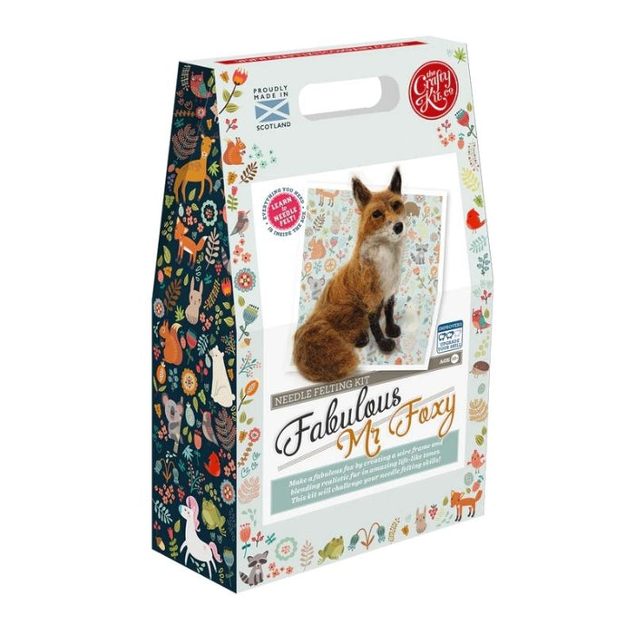 The Crafty Kit Co Fabulous Mr Foxy Needle Felting Kit